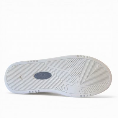 Charlotte Andrea conti hög sula Sneaker Dam tjej white vit skinnsko snörning lågsko urtagbar innersula