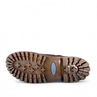 Andrea Conti / Charlotte Of Sweden / Boots med snörning plommon lila resår zipper känga dam skinn dragkedja urtagbar fotbädd mju