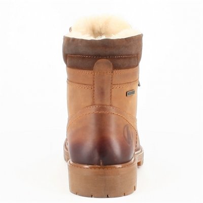 Axelda Alta Varmfodrad Damkänga / Cognac skinn fårskinnfoder vattentät varm mjuk urtagbar innersula