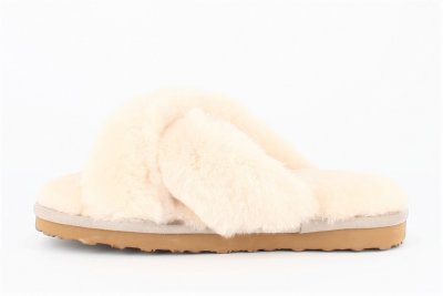 Axelda Fårskinnstofflor antwerpen creme naturvit päls fårull slipin slipon sandal ull