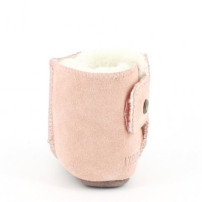 Axelda Fårskinnstofflor Billund nude pink rosa tossor fårull varmfodrat barn baby