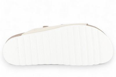 axelda cathrine sandal komfortsandal mjuk anatomisk stötdämpande memryfoam skinn läder arbetssko fotsmärta vit white sand offwhi