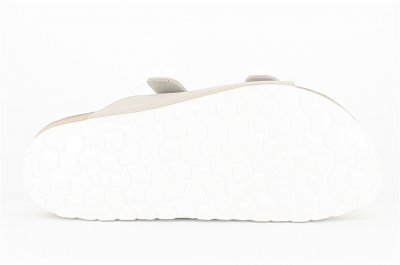 Axelda Charlie light grey ljusgrå sandal dam kork mjuk toffla fotriktig