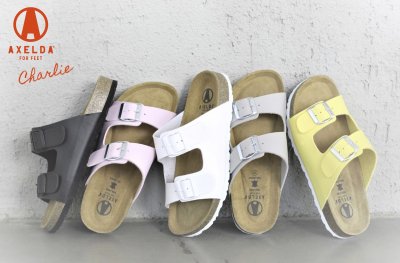 Axelda Charlie sandal dam kork mjuk toffla fotriktig