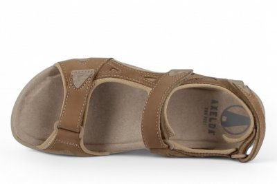 Axelda Como damsandal sportsandal fotriktig remmar läder thundra brun natur