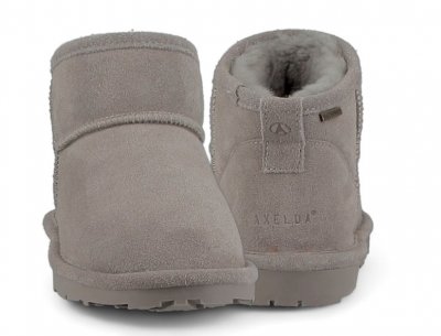 Genoa Waterproof Boot Low Black Light Grey fårskinnsboots vattentäta varma fodrade vinter dam tjej svart ullboots kängor