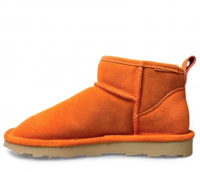 Genoa Waterproof Boot Low fårskinnsboots vattentäta varma fodrade vinter dam tjej desert orange ullboots kängor