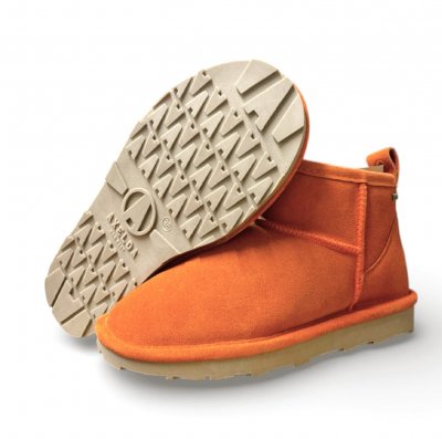 Genoa Waterproof Boot Low fårskinnsboots vattentäta varma fodrade vinter dam tjej desert orange ullboots kängor