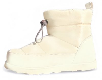 Axelda Jasna vinterboots kängor dam vattentäta varma ullfoder dragsko beige vit