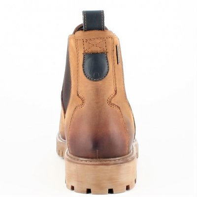 Axelda Kufstein Chelseaboot Herr cognac brun skinn vattentät mörkbrun