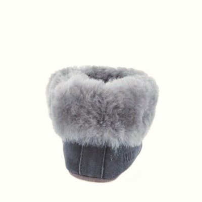 Axelda Fårskinnstofflor leeds Asphalt grå tofflor fårull varmfodrat barn junior pojke flicka kille tjej