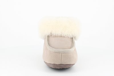 Axelda fårskinnstofflor fårull sand beige vit London Mocka gummi