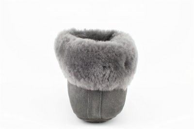 Axelda fårskinnstofflor Asphalt London Mocka gummi