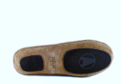 Axelda fårskinnstofflor fårull chocolate brun London Mocka gummi