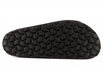 Axelda lou marinblå vegan sandal dam kork mjuk toffla fotriktig