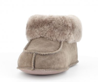 Axelda fårskinnstofflor maribor fårull stone beige mocka fårull päls varma