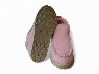 axelda metz 2 fårskinnsboots vattentäta varma fodrade vinter dam tjej pink dimrosa ullboots kängor