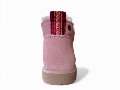 axelda metz 2 fårskinnsboots vattentäta varma fodrade vinter dam tjej pink dimrosa ullboots kängor