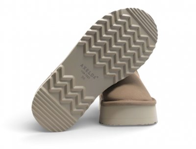 Axelda Milano mocka boots vattentäta uggs desert beige brun dam tjej Platåsula