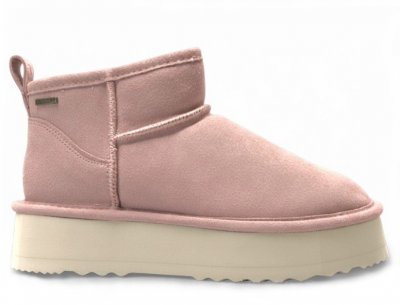 Axelda Milano mocka boots vattentäta uggs heather pink rosa dam tjej Platåsula
