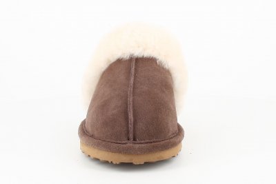 Axelda Fårskinnstofflor Nancy lt brown ljusbrun creme beige vit päls fårull slipin slipon