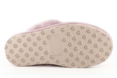 Axelda Fårskinnstofflor Nancy heather pink rosa lila päls fårull slipin slipon