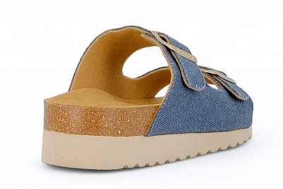 axelda tia sandal komfortsandal mjuk anatomisk arbetssko denim blå jeans