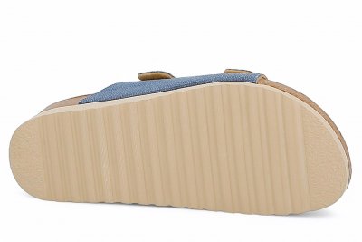 axelda tia sandal komfortsandal mjuk anatomisk arbetssko denim blå jeans