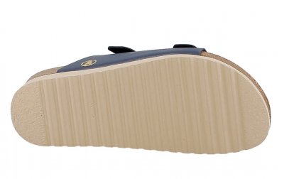 axelda tia sandal komfortsandal läder kork mjuk anatomisk arbetssko marine mörkblå navy