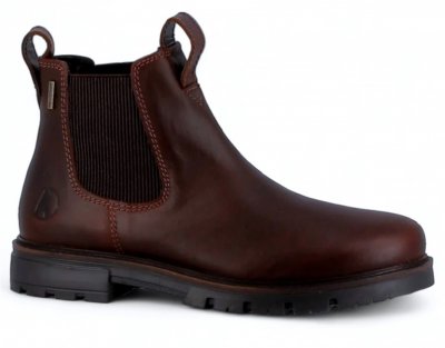 Axelda Treviso Chelseaboot Herr teak rödbrun skinn vattentät