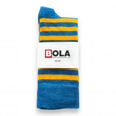 Bola merino ull med Lös Resår gula blåa rand bekväm ömma tår mjuk varm