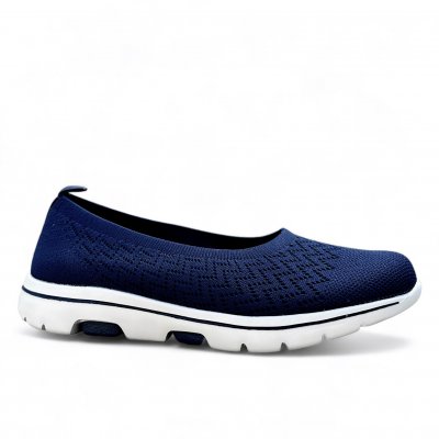 CC Resorts bella ballerina women Loafer navy marinblå silver lågsko mesh memoryfoam damsko slipin slipon