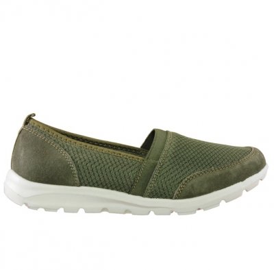 CC Resorts Casual Loafer / Olive grön lågsko mocka mesh memoryfoam