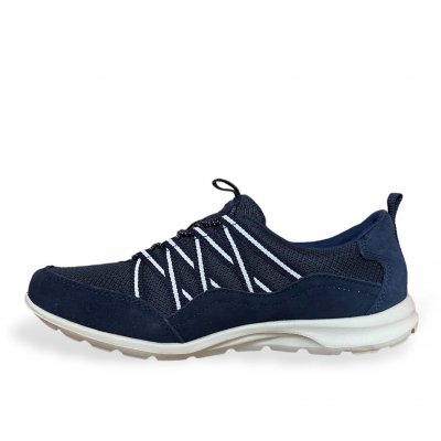 CC Resorts Casual Sneaker damsko med snabbsnörning navy marinblå memoryfoam fotriktig