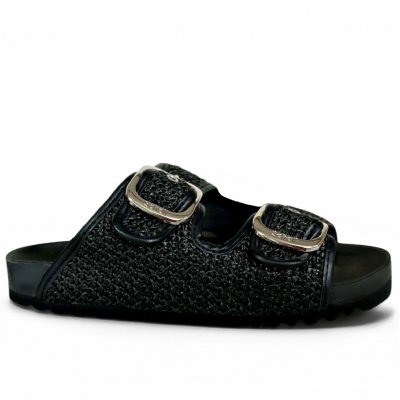 scholl noelle sandal dam svart bio fotriktig remmar