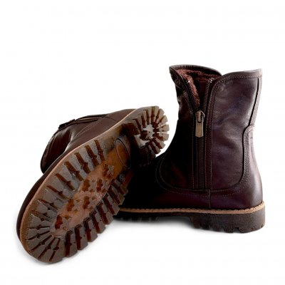 Charlotte Of Sweden chelseaboot känga resår zipper varmfodrad dam skinn dragkedja urtagbar fotbädd mjuk
