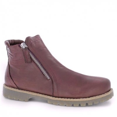 charlotte of sweden chelsea boots burgundy vinröd grov sula resår zipper känga dam skinn dragkedja urtagbar fotbädd mjuk