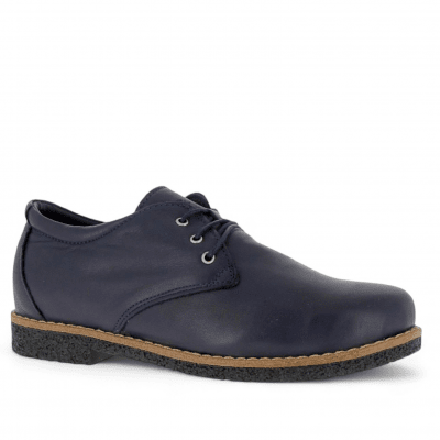 Charlotte Of Sweden lågsko kostymsko loafer Sneaker Dam mörkblå blue skinnsko snörning lågsko urtagbar innersula