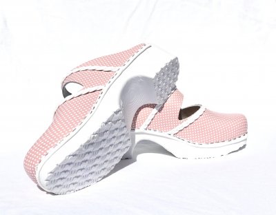 Charlotte of Sweden Prickig Träsko / Rosa Vit