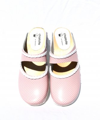 Charlotte of Sweden Prickig Träsko / Rosa Vit