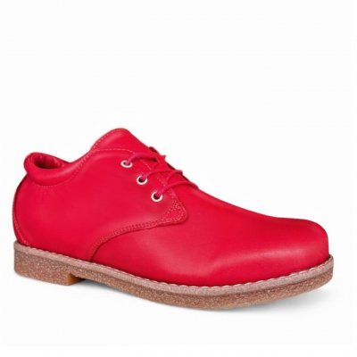 Charlotte Of Sweden lågsko kostymsko loafer Sneaker Dam chili röd red skinnsko snörning lågsko urtagbar innersula