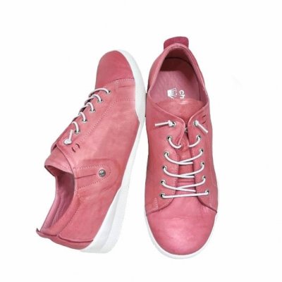 Charlotte Of Sweden Sneaker Dam rosa pink skinnsko snörning lågsko urtagbar innersula
