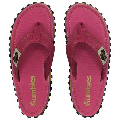 Gumbies classic islander Flip-Flops Unisex pink rosa dam herr tåsandal sommar tyg gummisula sandal
