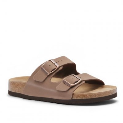 Cph-Comfort Biosandal Suede / Camel ljusbrun dam sandal toffla läder skinn lätt stabil bekväm fotriktig