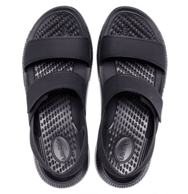 Crocs Womens LiteRide 360 Sandal / Black Light Grey vattentålig mjuk foambädd fotriktig dam