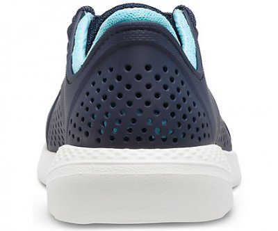 Women’s Crocs LiteRide™ Pacer / Navy Ice Blue marinblå turkos sneaker gummisko snörning