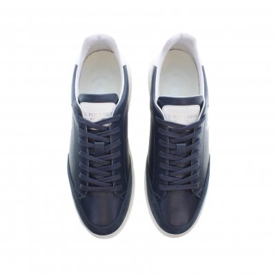 U.S. Polo Assn. Cryme Sneaker Herr dark blue mörkblå mediaval läder skinn ko gummisko lågsko promenad walking mjuk fotriktig