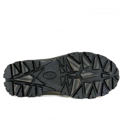 Eskimo Vinterboots antislip svart stone grå brun mocka snörning broddar varmfodrad