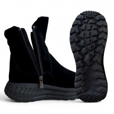 Eskimo grafen primrose mockaläder Dam lätt svart Black broddar Känga Boots Mocka Vattentät Vinter Is Broddar