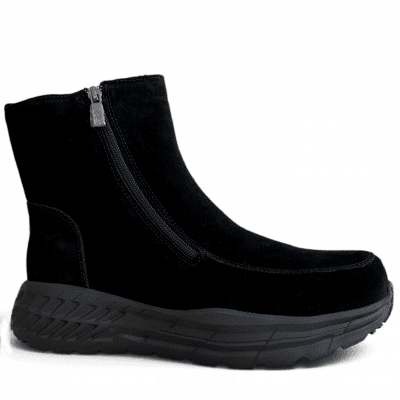 Eskimo putney grafen mockaläder Herr lätt svart Black broddar Känga Boots Mocka Vattentät Vinter Is Broddar